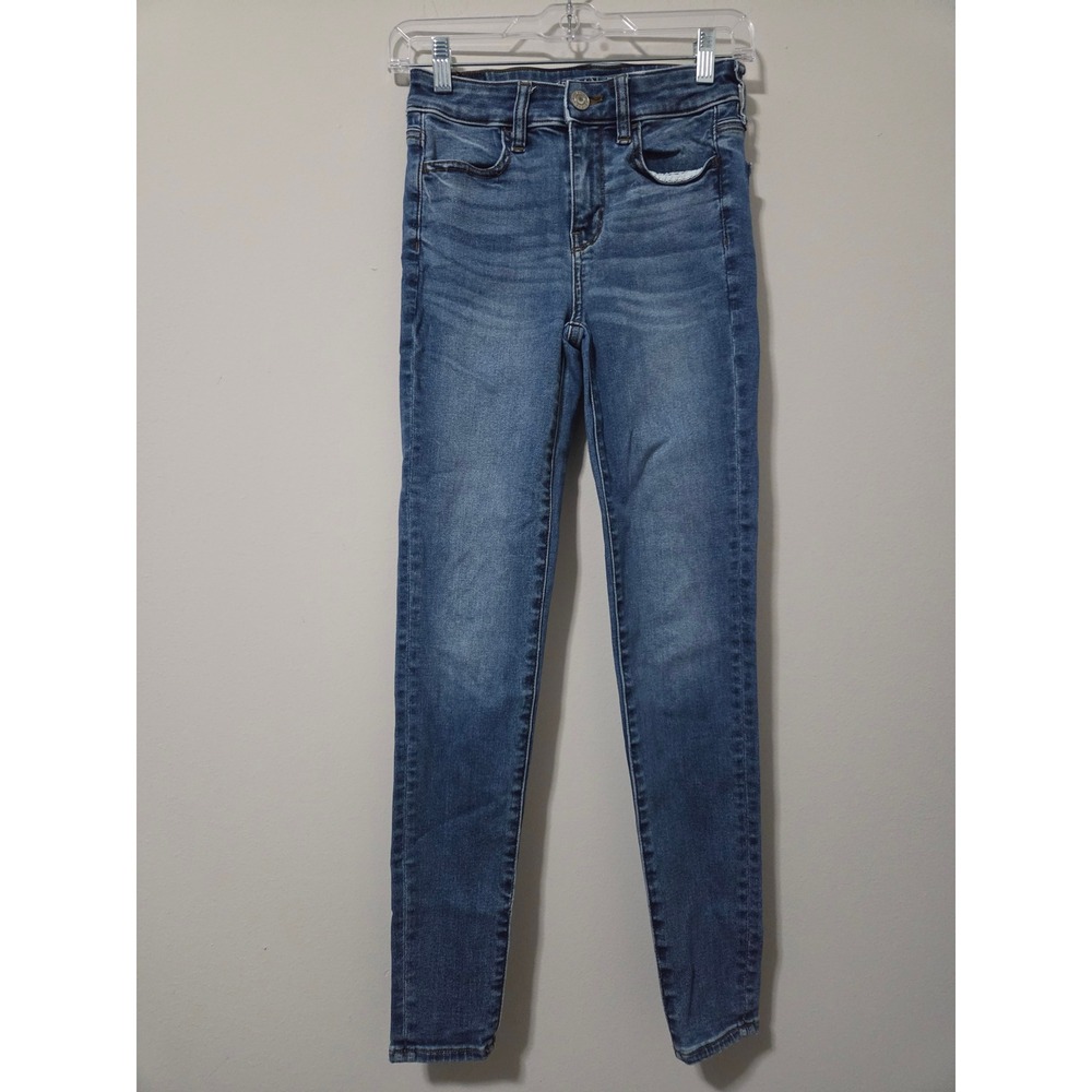 American Eagle Hi-Rise Jegging Size 0 Regular Medium Wash Skinny Jeans
